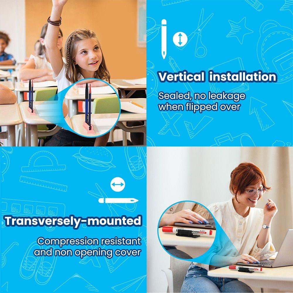 Самоклеящийся силиконовый зажим для ручки, гибкий держатель для шариковой ручки, портативный держатель для карандашей