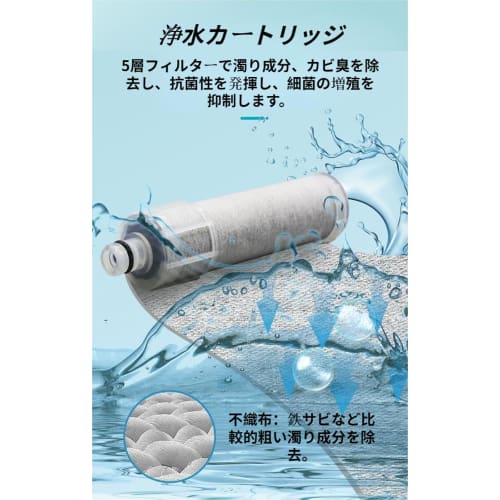 JF-20 Water Purification Cartridges, Replacement Cartridges (Set of 3) for JF-20-T All-in-One Water Purifiers, Antibacterial Cartridges, High Chlorine