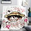1PC One Piece Monkey D Luffy Patterned Flannel Blanket Suitable For All Seasons For Home Decor Warmth And Comfort Gifts Holiday Present