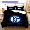 Schalke Bedding Quilt Set Quilt Cover Pillowcase Home Decoration Birthday Gift (1 * duvet cover + 2 * pillowcase, without core)