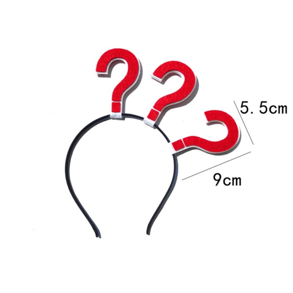 Большие повязки для волос в форме вопросительного знака, мультяшные головные уборы, макияж