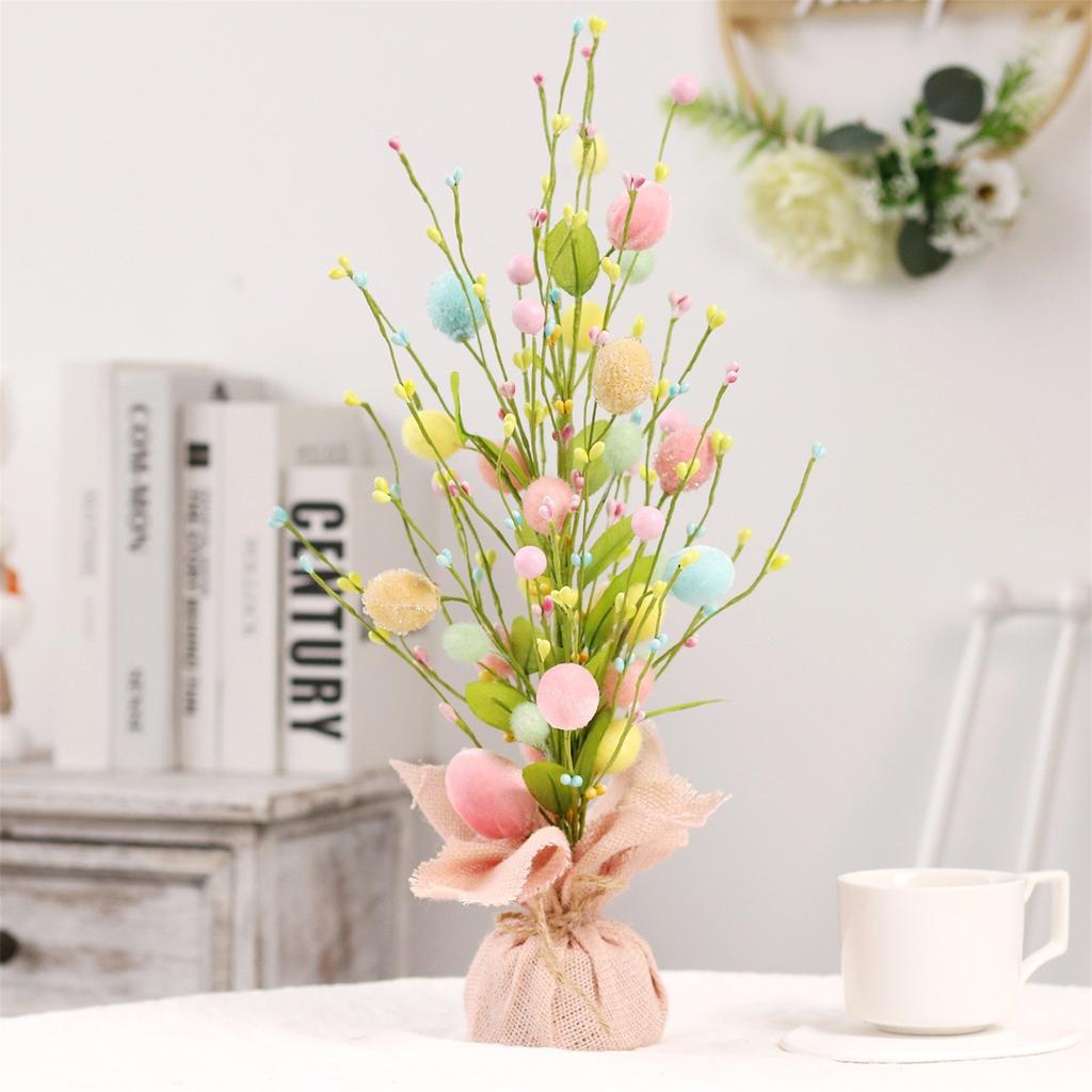 Пасхальное украшение Креативное пасхальное яйцо Украшение Дерево Домашняя вечеринка Сцена Настольный орнамент