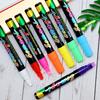 8 шт., жидкий меловой маркер, стираемый квадратный наконечник, разноцветный светодиодный маркер для доски, флуоресцентная неоновая ручка, магазинные принадлежности