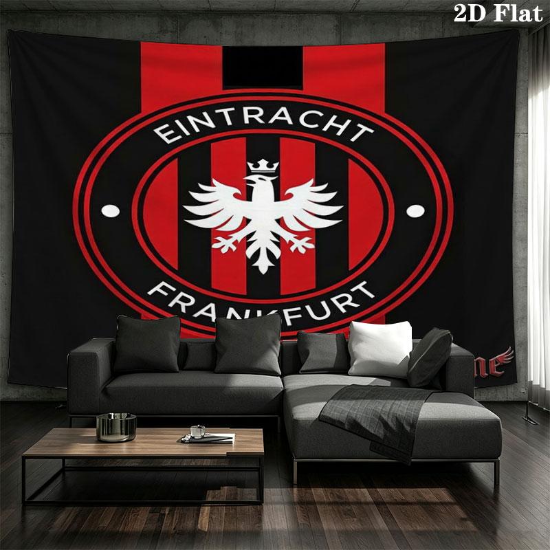 Eintracht Frankfurt Custom Name Wall Tapestry Aesthetic Wall Hanging Printed Fabric Blanket Decorative Tapestries for Bedroom Living Room Home Decor