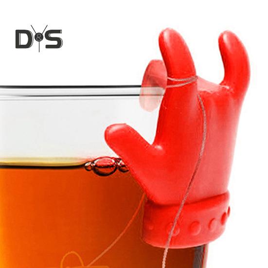 2Pcs Finger Shaped Tea Bag Holder Spoon Rack Preventing Soup Spills Rack Silicone Creative Lid Holder Utensils Stand Artistic Tea Lover Gifts