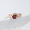 Kinel Oval Red Zircon Rings For Women Outdoor Daily Fine Jewelry Gift