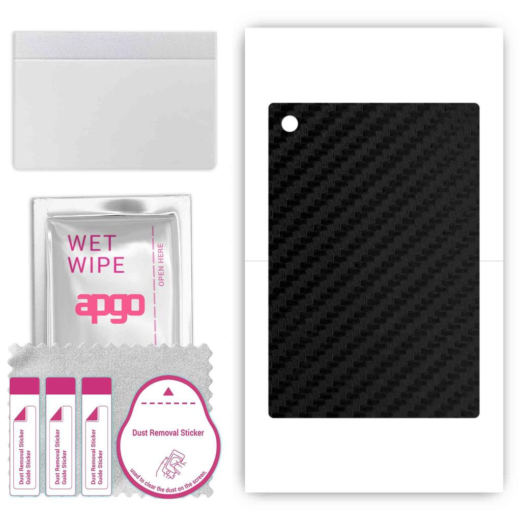 apgo Protective Skin Sticker for the back compatible with Teclast P10, Wrap Film, Foil, Vinyl - Pattern Carbon Black