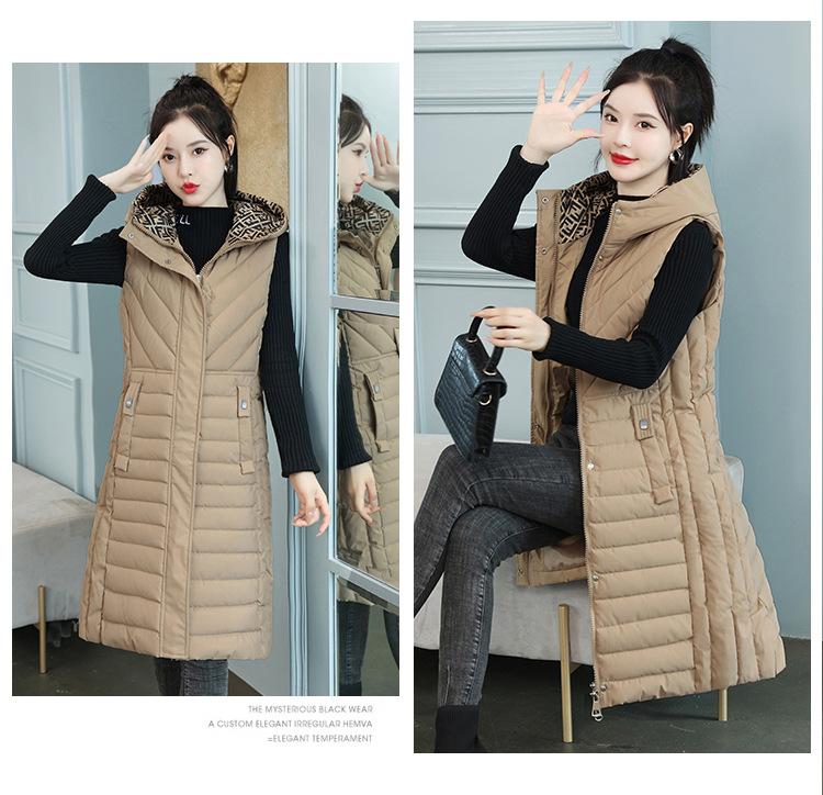 Осенне-зимняя женская однотонная ветрозащитная теплая жилетка без рукавов с капюшоном на талии, женская куртка без рукавов