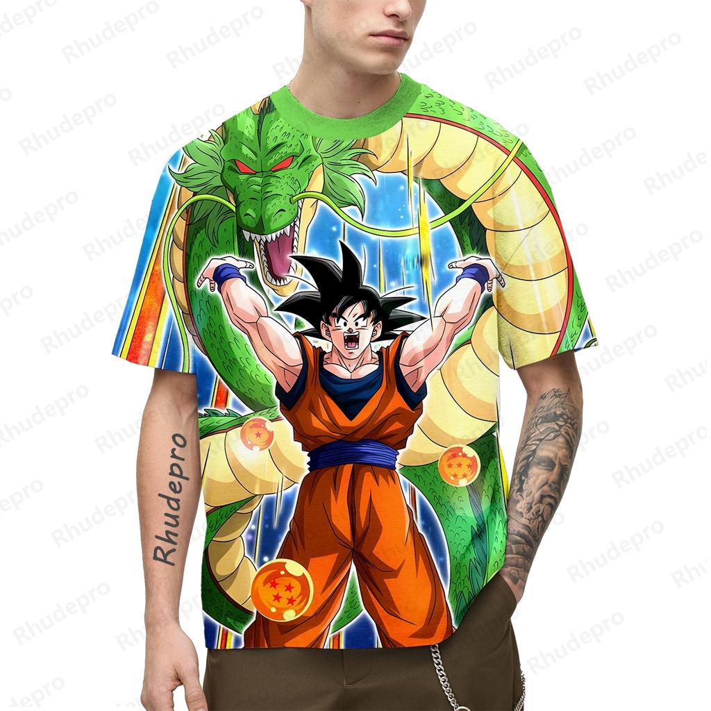 Японская аниме-футболка Super Saiya для мужчин Y2k Goku с коротким рукавом для детей и мужчин 100-5XL 2024 Футболки свободного покроя, модная уличная одежда