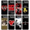 Band U-U2 Rock Black Phone Case For Samsung ZFlip7 ZFlip6 ZFlip5 ZFlip4 ZFlip3 5G Hard Protective Galaxy Z Flip 3 4 5 6 7