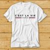 230 г/м² 100% хлопок C'est La Vie Париж Подарок для любителя Парижа Парижанин Переезжающий в Париж Французская футболка Культовое кино Ретро Винтаж Музыка Топ Футболка 2392