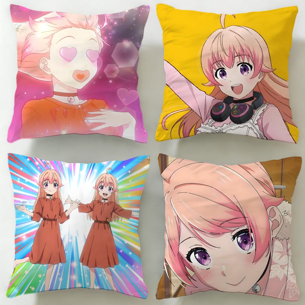 anime Witch Watch2 Cushion Cover Soft EasyWash Pillow Case Versatile for Couch Bed Travel and Office