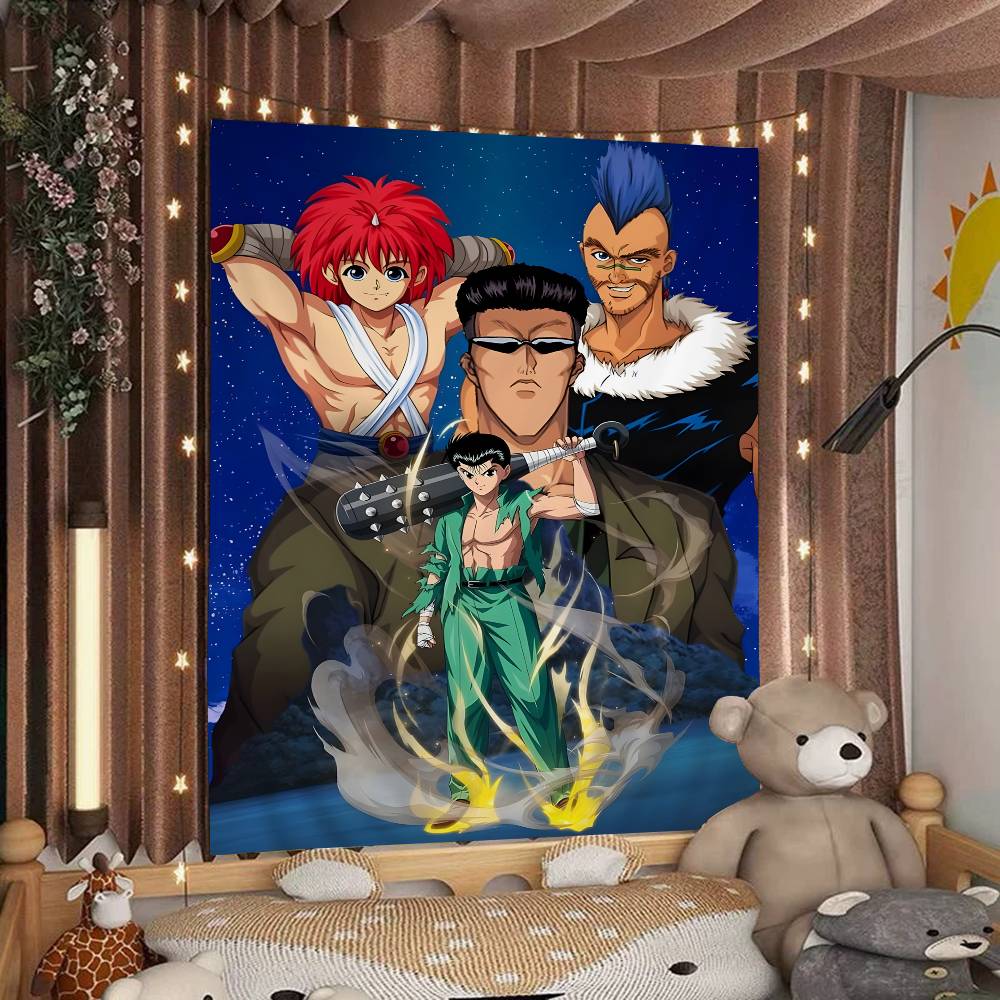 Аниме YuYu Hakusho Печатный Большой Настенный Гобелен Дешевый Хиппи Настенный Декор Богемные Настенные Гобелены Мандала INS Домашний Декор