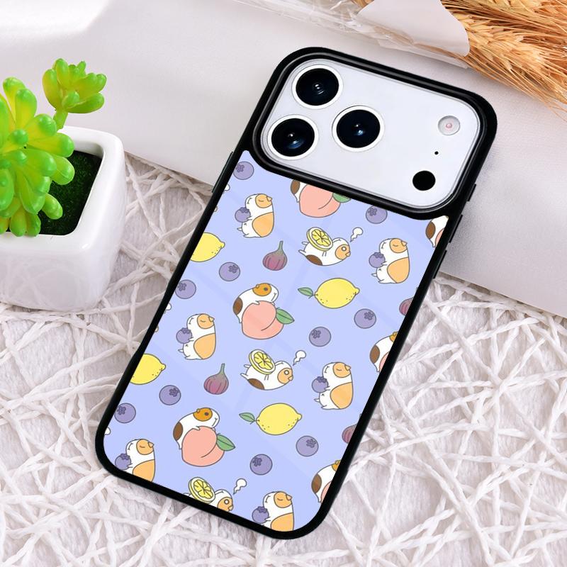 Смешной Чехол для Телефона с Воздушным Шариком и Морской Свинкой для iPhone 17 Air 16 15 11 12 14 13 Pro Max Ударопрочный Чехол