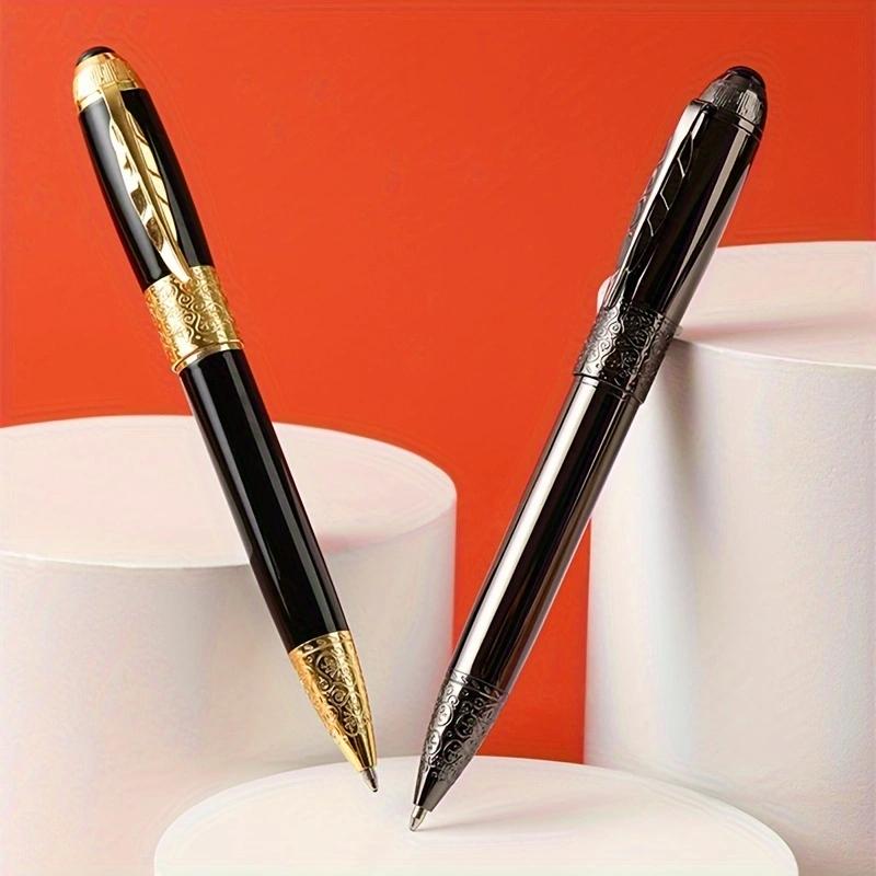 Роскошная высококачественная резная изысканная шариковая ручка из металла толщиной 1,0 мм, ручка для офиса и бизнеса