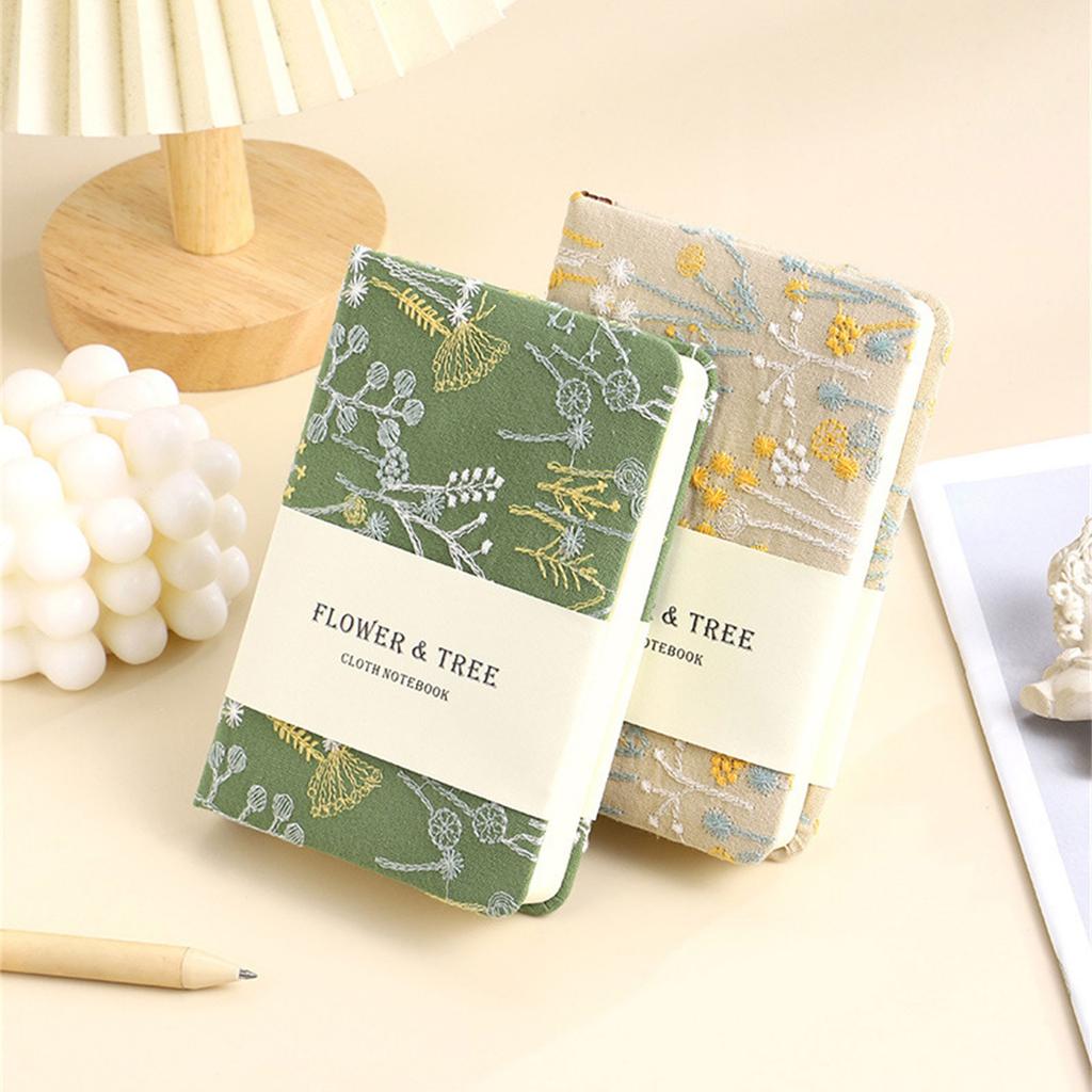 Вышитый блокнот на 256 страниц, небольшой блокнот в линейку для студентов, женщин, пишущих журналы в твердом переплете