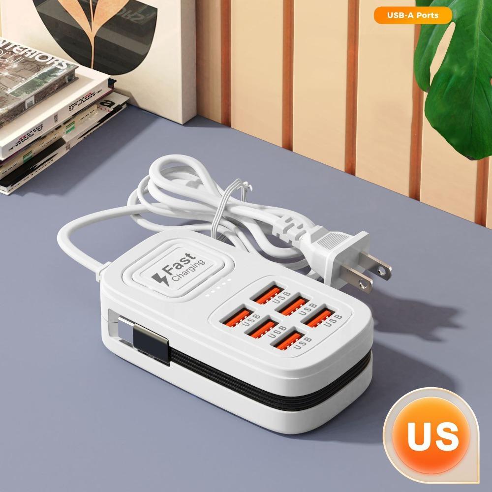 USB Type-C Fast Charging Station Multiple Ports Desktop Charger Power Socket Adapter Work Desk