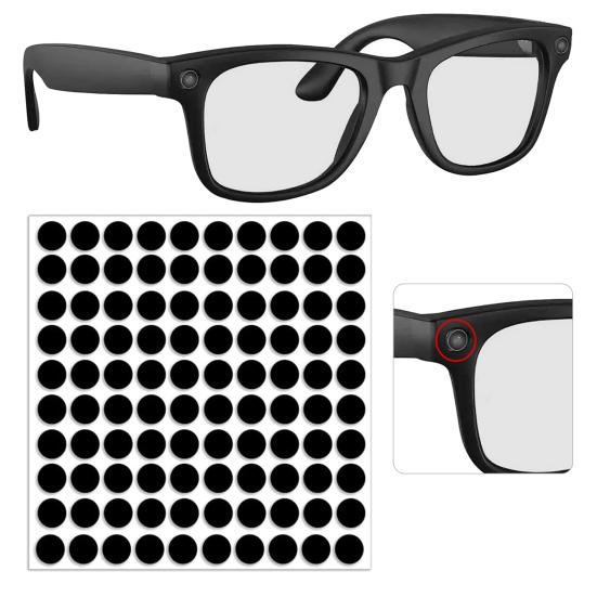 100 шт. Наклейки на линзы Полное покрытие Блокирующие свет светодиодов Наклейки для умных очков Прецизионная резка Пленка для линз для конфиденциальности для умных очков