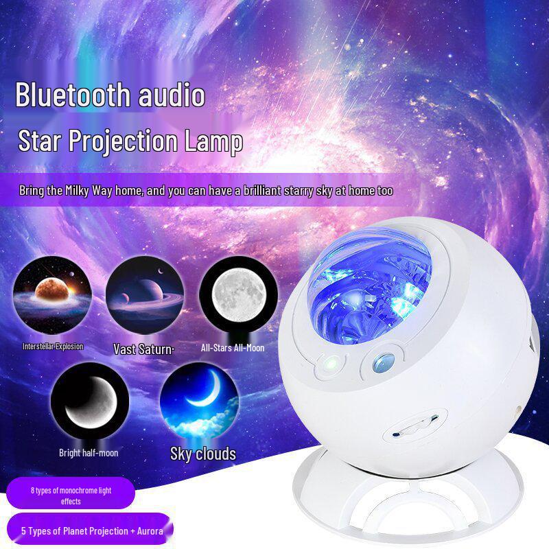 Bluetooth Aurora Starry Sky Projector with Music and Atmosphere Light - Perfect Gift for Couples