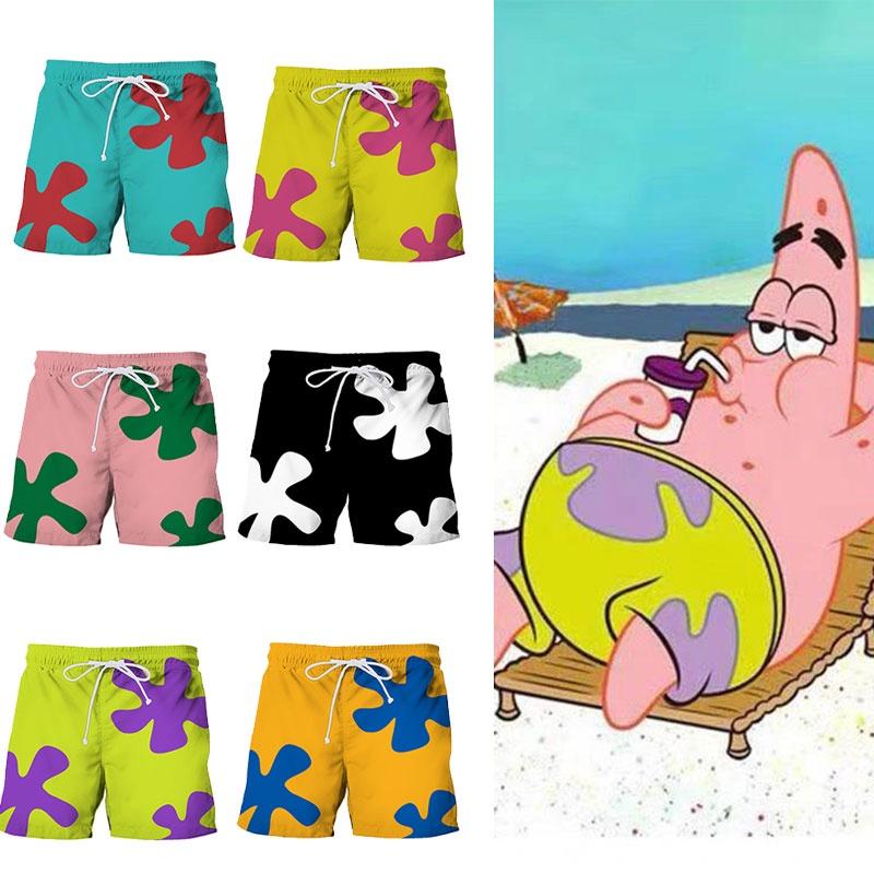 Patrick Squarepants Spongebob Star Shorts Beach Pants Ventilation Children Man