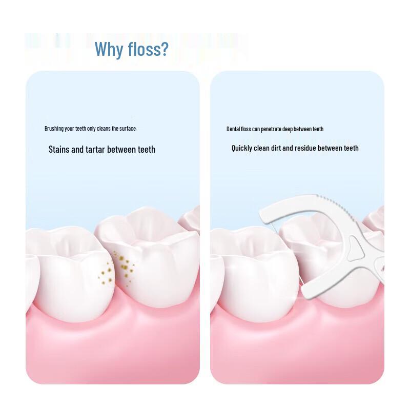 FAWNMUM Professional Ultra-fine Dental Floss Picks