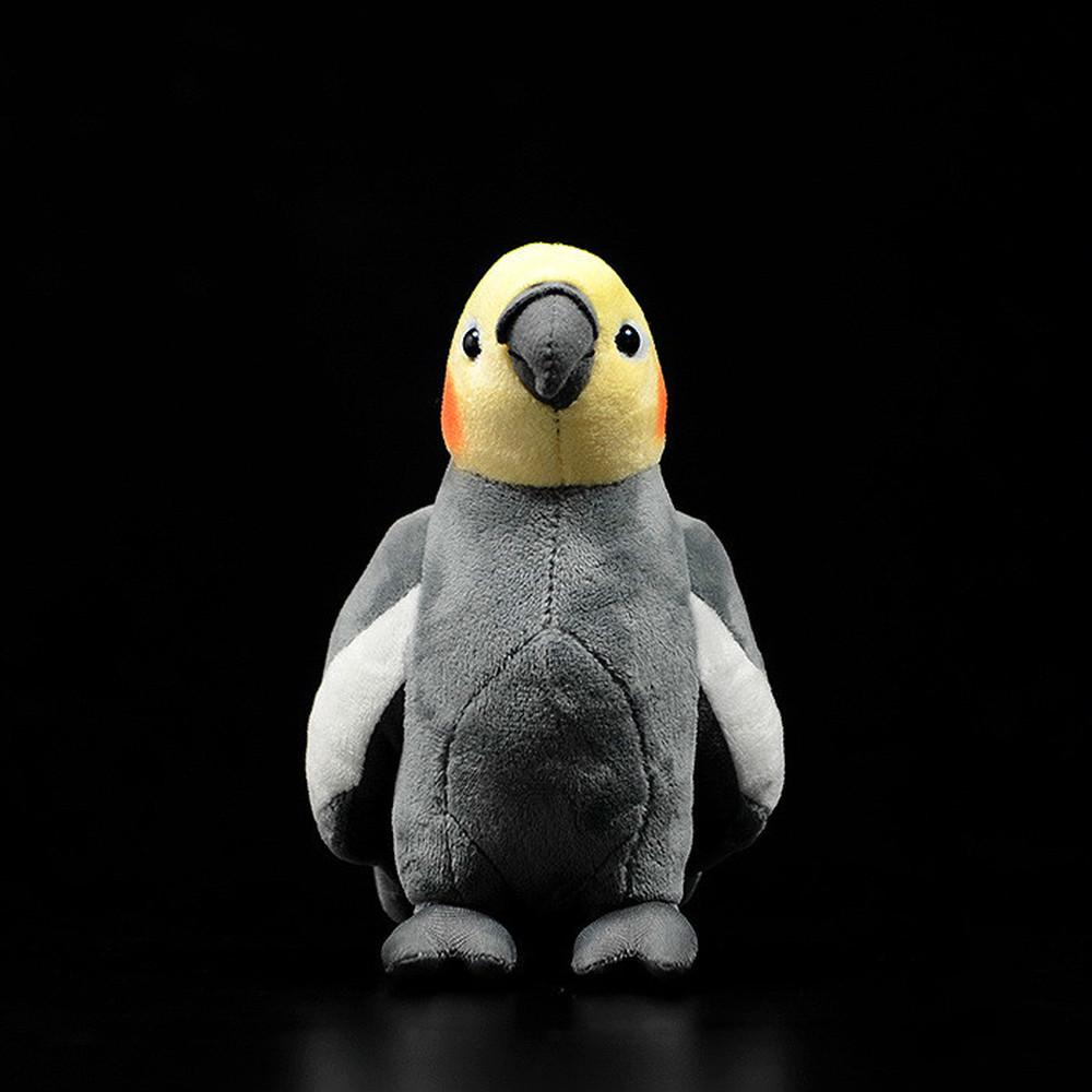 Cute Gray Cockatiel Plush Doll Simulated Bird Parrot Doll Animal Toy Educational Gifts