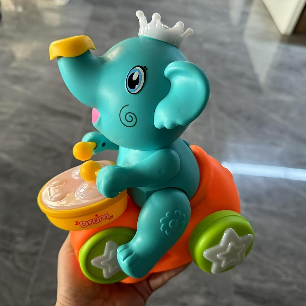 Elephant Drum,Ball Game Toy for Youngsters,Fun Early Learning Puzzle with Cartoon Elephant, Battery Operated,AA Batteries Not Included,Elephant Gifts