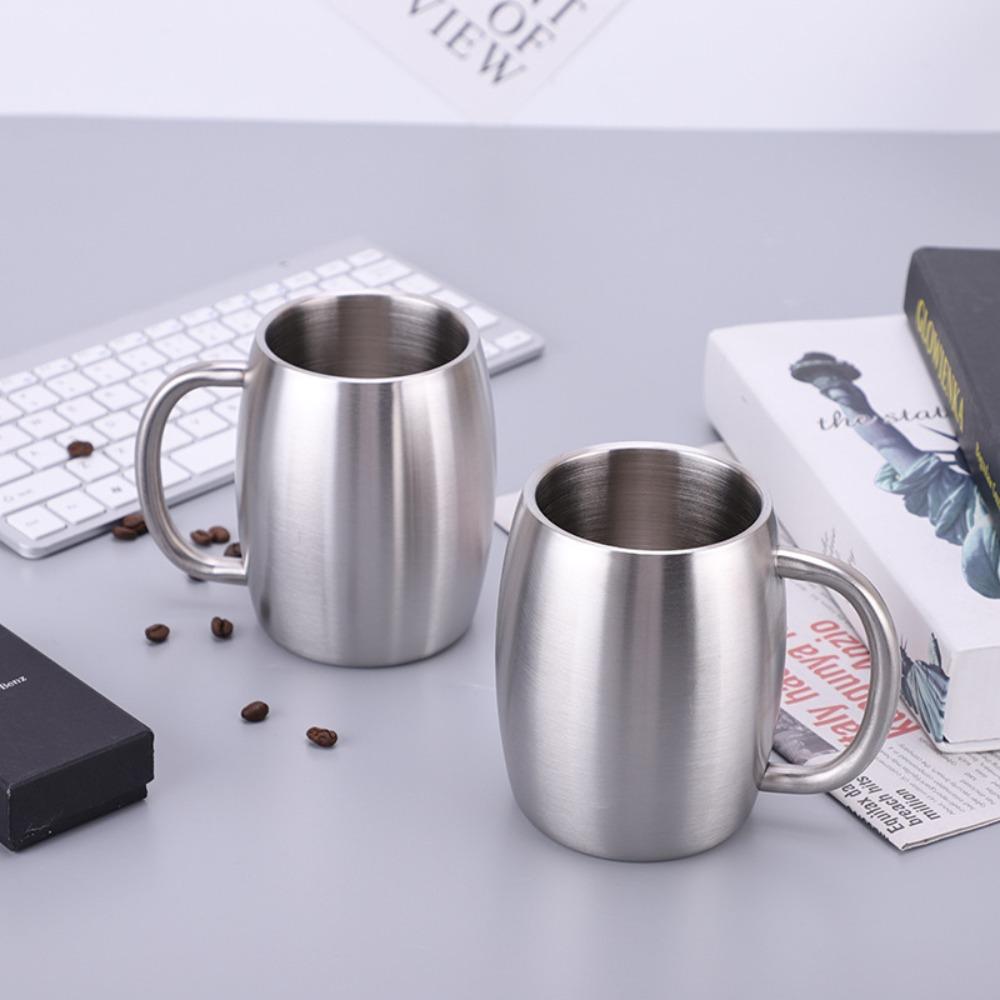 Portable Coffee Cup Double Wall Office Water Mugs Milk Tea Cups Thermal Cup Home