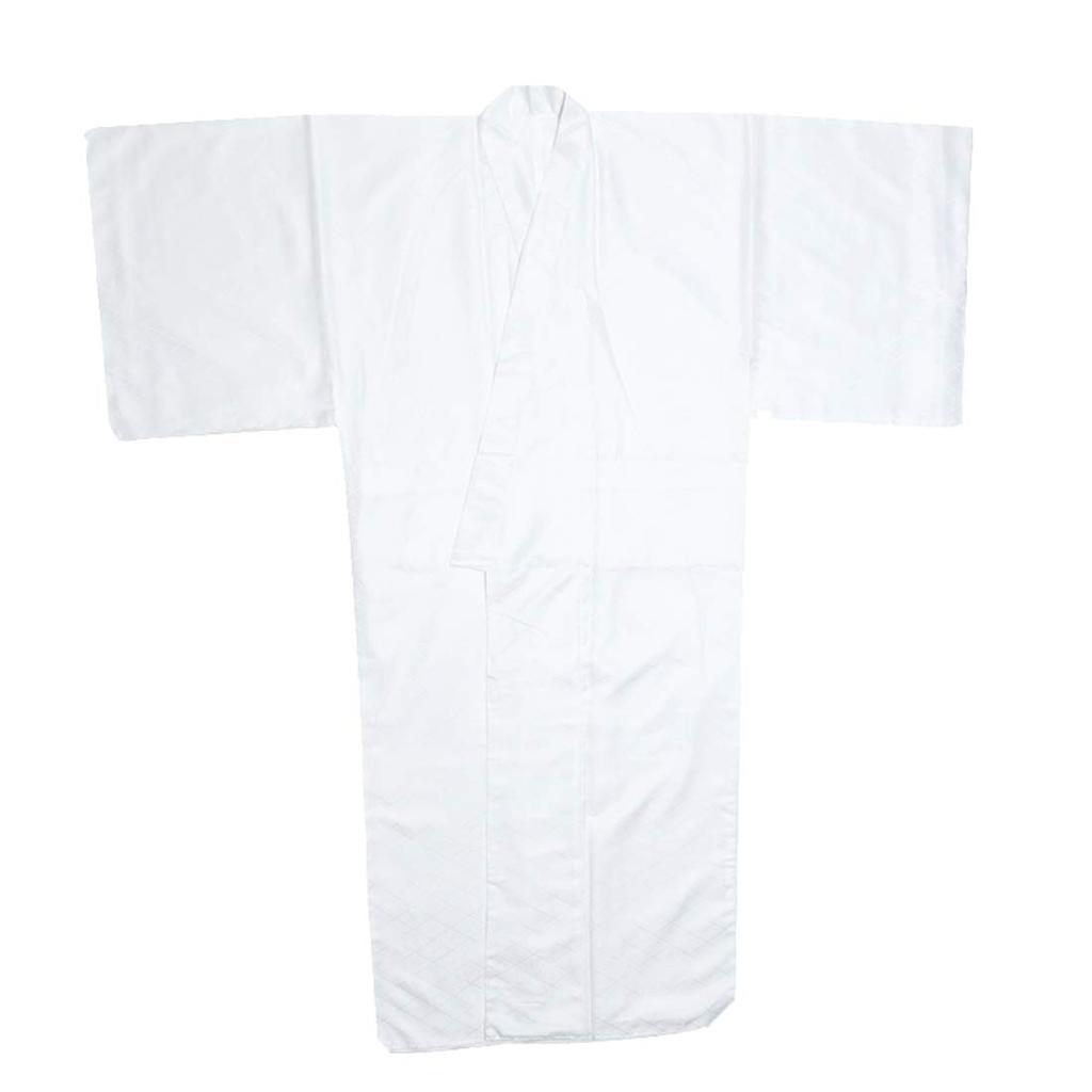 Кимоно, моющийся комплект из 2 предметов с гербом [KYOETSU], комплект, кимоно, (Длинное кимоно, хаори) Мужской (LL, Белый)