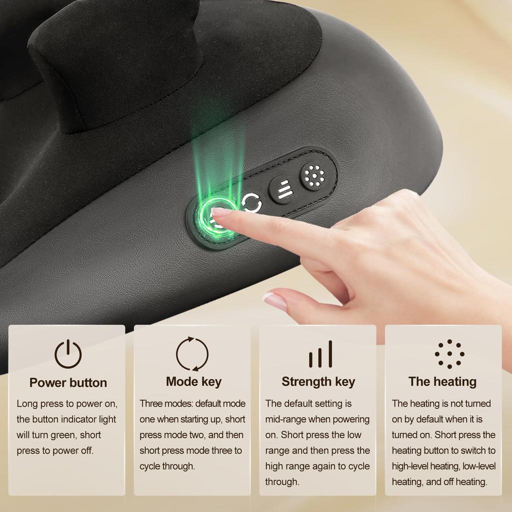 Neck Massager Body Massager for Neck Shoulder Back with Heading Kneading Shiatsu Massager for Pain Relief Deep Tissue