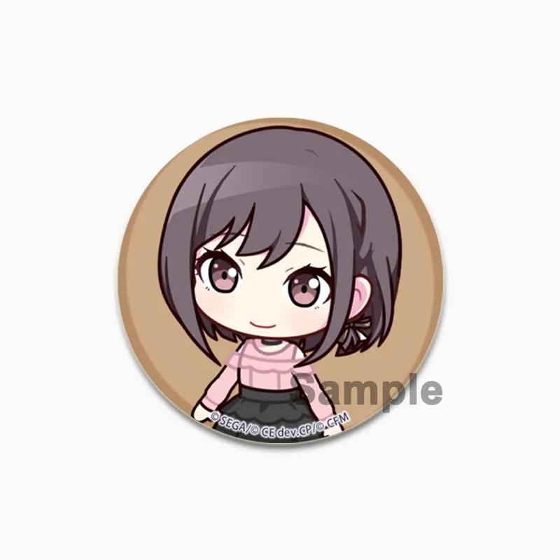 32/44/58mm Hatsune Miku Brooches On Backpack Cosplay Cartoon Badge Saki Tenma Honami Mochizuki Enamel Pins Accessories Gift Jewelry