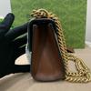 [Pre-Owned] Padlock Moonlight Treasure Box Series Metal Lock Logo Canvas And Leather Crossbody Bag Small - Very Good #Y33CTC