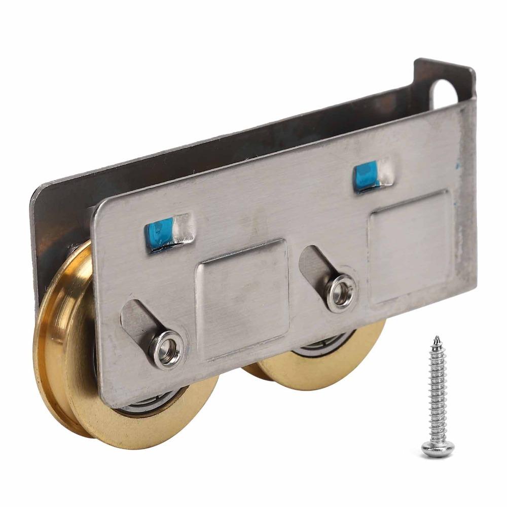 Copper Sliding Door Roller Double Groove Window Pulley Hardware Roller Wheel Sliding Screen Door