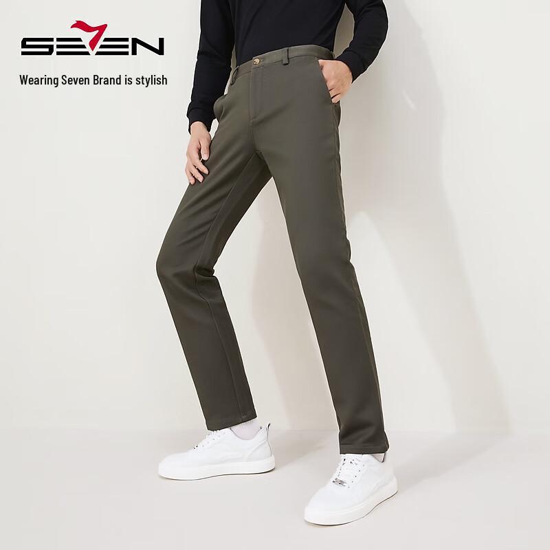 Мужские брюки прямого кроя слим-фит в стиле business casual от Septwolves с лиоцеллом