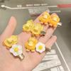 4 Pieces of Cute Duck Hair Clip Fried Egg Duck Beak Clip Sweet Little Yellow Duck Cartoon Children Broken Hair Clip Headdress
