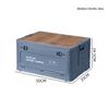 Side Door with Wheels Folding Box Camping Outdoor Wooden Lid Storage Box Clothes and Books Storage Box Trunk Stall Box