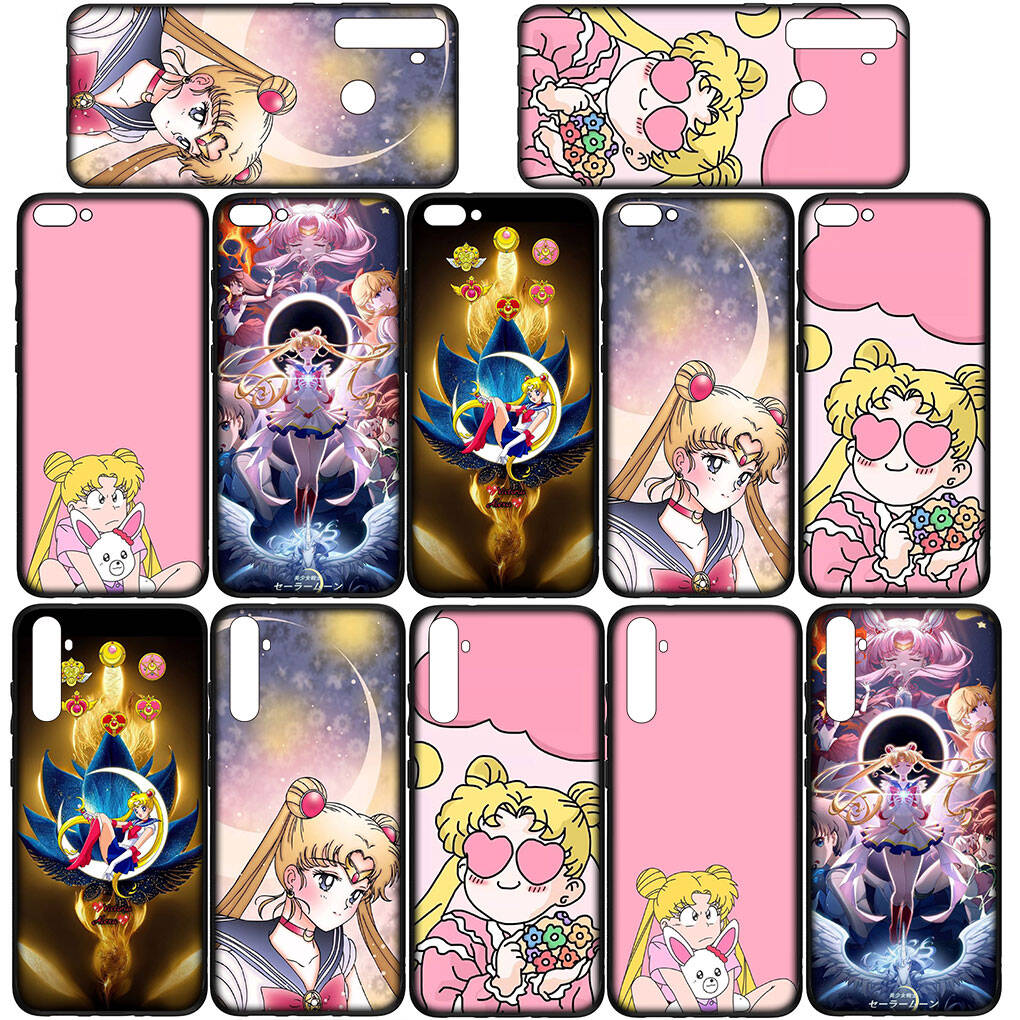 Чехол для iPhone 17 16 15 Xiaomi Poco Redmi Note 14 13 12 11 Pro Max 9 16e Samsung Galaxy S25 S24 S23 OPPO Huawei Милый чехол для телефона Сейлор Мун