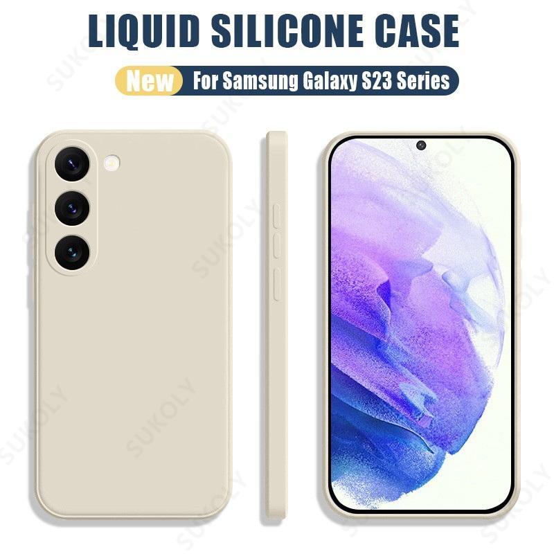 Для Samsung Galaxy S25 S23 S22 S24 Ultra S23 FE A53 A55 A54 A16 5G жидкий силиконовый мягкий чехол для Samsung S24 Plus чехол для телефона