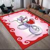 Diddl Cartoon Flannel Printed Carpet, Home Sofa Decoration for Living Room & Bedroom, Non‑Slip Play Flannel Floor Mat for Game Room