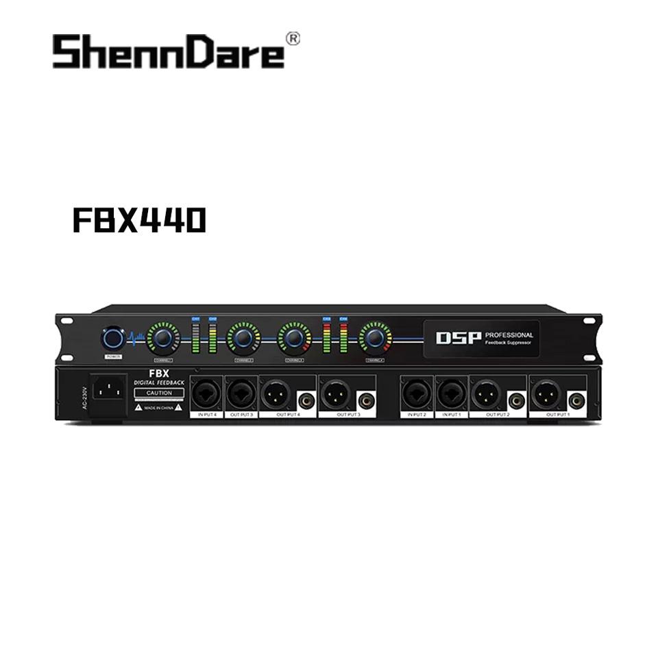 ShennDare FBX440 Профессиональный подавитель обратной связи для микрофона Автоматический анти-вой Процессор сдвига частоты одним нажатием для KTV микрофона