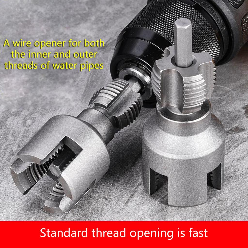 Multiple Size Reusable PVC Pipe Threading Maker Kit For Electric Drill Reusable Plumbing Tool Suitable For Home Repairs