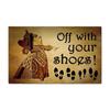 Take Off Your Shoes Doormat Rubber Bathroom Kitchen Mat Garden Garage Door Floor Mat Non-Slip Carpet Entrance Rug