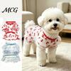 Bow Pattern Pet Dress Sheer Mesh Dog Dress, Ruffled Cute Bowknot Loose Puff Sleeve Sleeve, Breathable Summer Outfit for Small Dogs