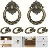6/10/20pcs Vintage Bronze Flower Hanging Ring Drawer Pulls Small Vintage Cabinet Ring Knobs Metal Drawer Ring Knobs