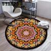 Нескользящий круглый ковер в стиле Мандала для напольного коврика для гостиной, спальни, противоскользящий ковер, коврик для йоги, круглый коврик