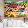 excavator Print Tapestry, Backdrop, Easy Setup, Ideal for Bedroom, Office & Living Room, with Aesthetic Wall Hanging Decor.
