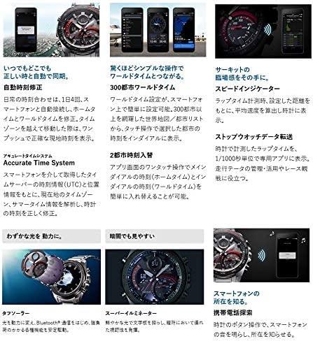 Casio EDIFICE Bluetooth Солнечный Хронограф Часы ECB-900DB-1B Календарь Аналого-Цифровые Черно-Синие Нержавеющая Сталь Водонепроницаемые Деловые Спортивные
