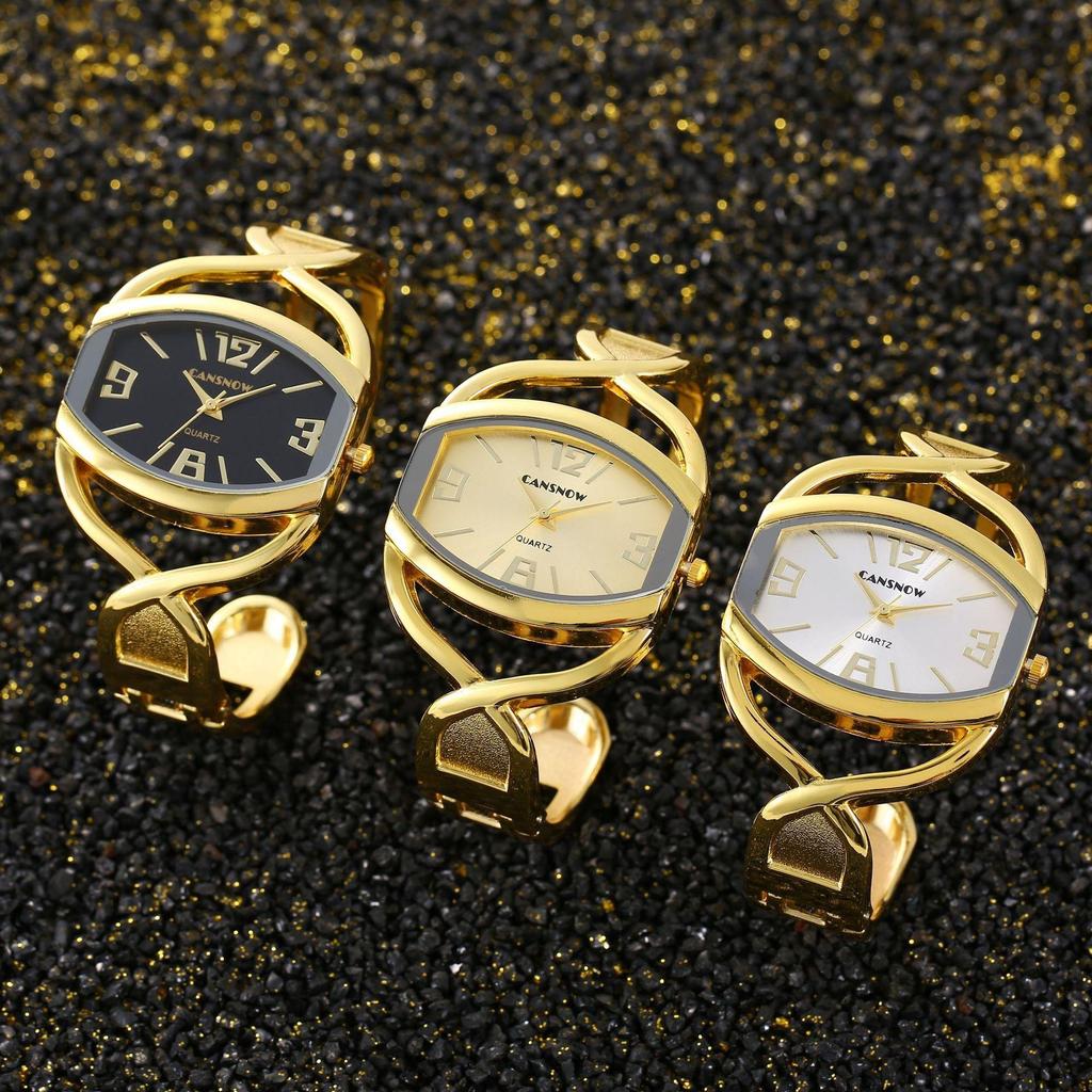 Модные женские золотые часы-браслет из нержавеющей стали, роскошные часы для женщин, женские кварцевые наручные часы