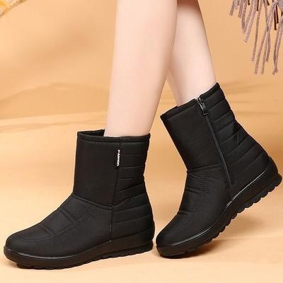 Женские зимние ботинки 2025 новые бархатные утепленные теплые водонепроницаемые нескользящие для среднего и пожилого возраста хлопковые ботинки ботинки для мамы женские короткие ботинки