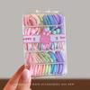 Spiral Design Mini Hair Bands Rainbow Colors No Hurt Hair Ties Ponytail Holders  For Toddler Girls
